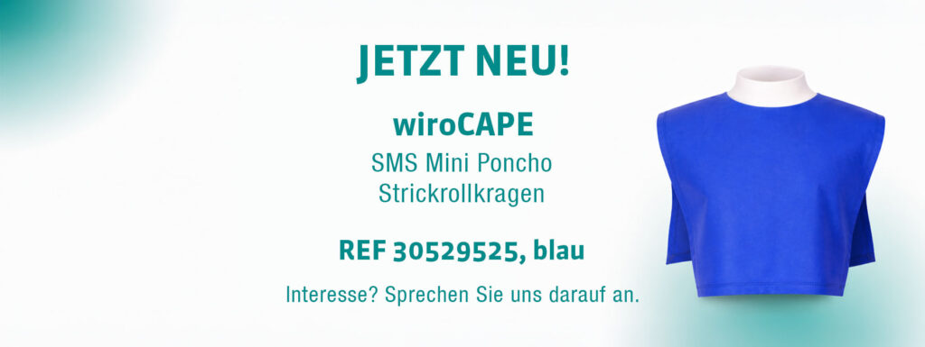 Jetzt neu: SMS Mini Poncho wiroCAPE mit Strickrollkragen
